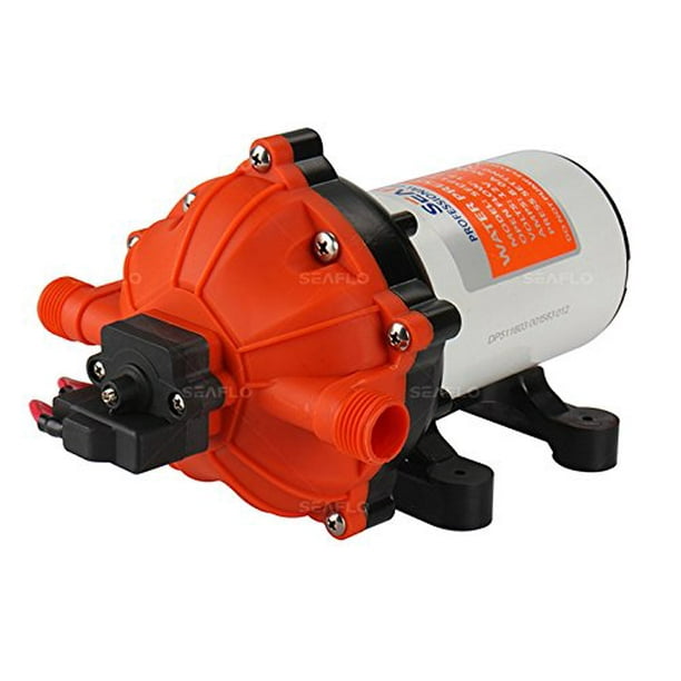 SEAFLO 12V DC 7.0 GPM 60 PSI 53-Series Diaphragm Water Pressure Pump for Marine Boat RV Caravan